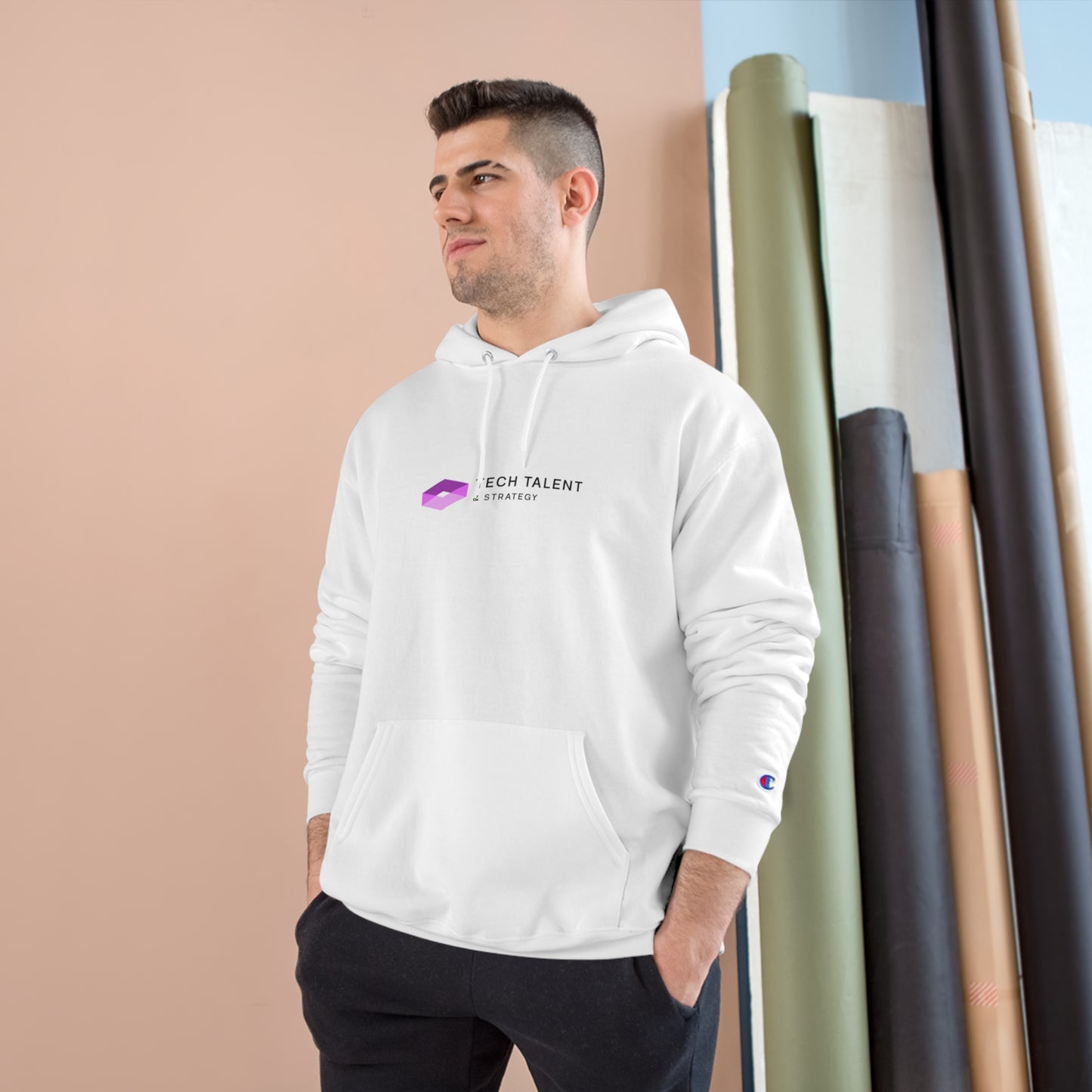Purple Logo Champion Hoodie