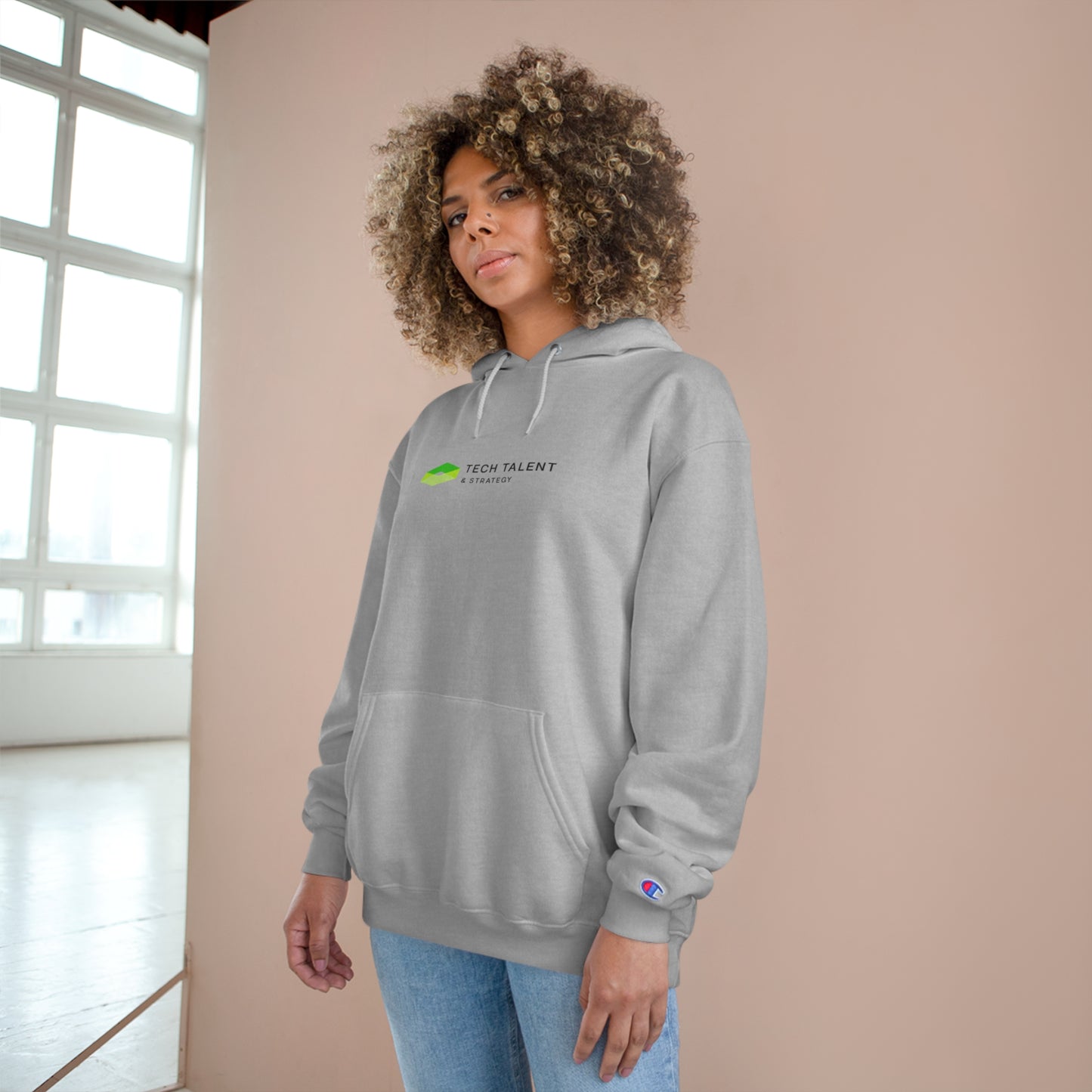 Green Logo Champion Hoodie