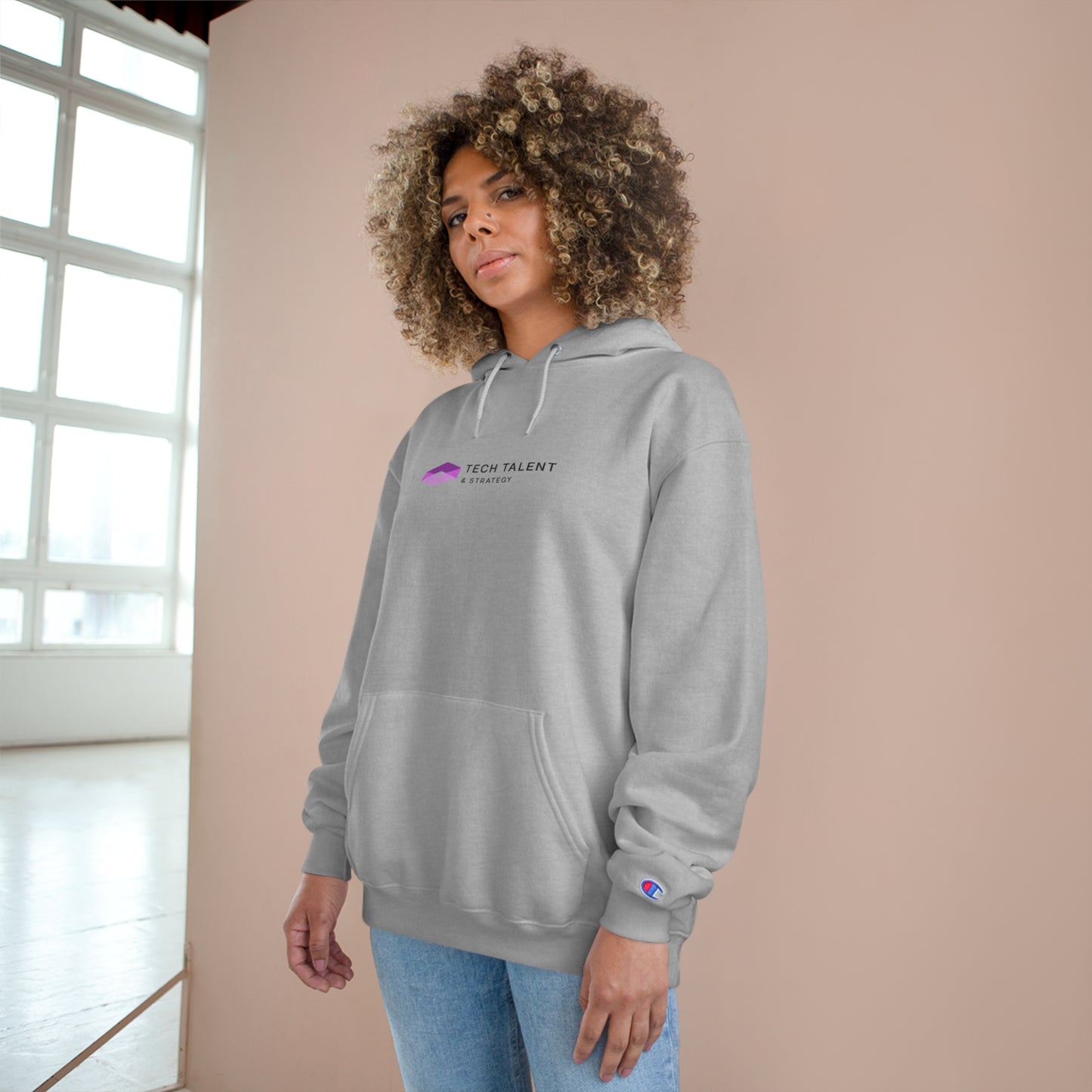 Purple Logo Champion Hoodie