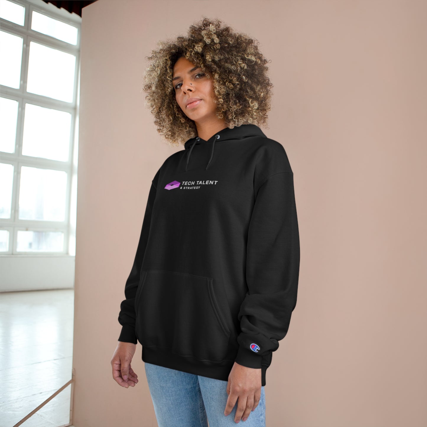 Purple Logo Champion Hoodie
