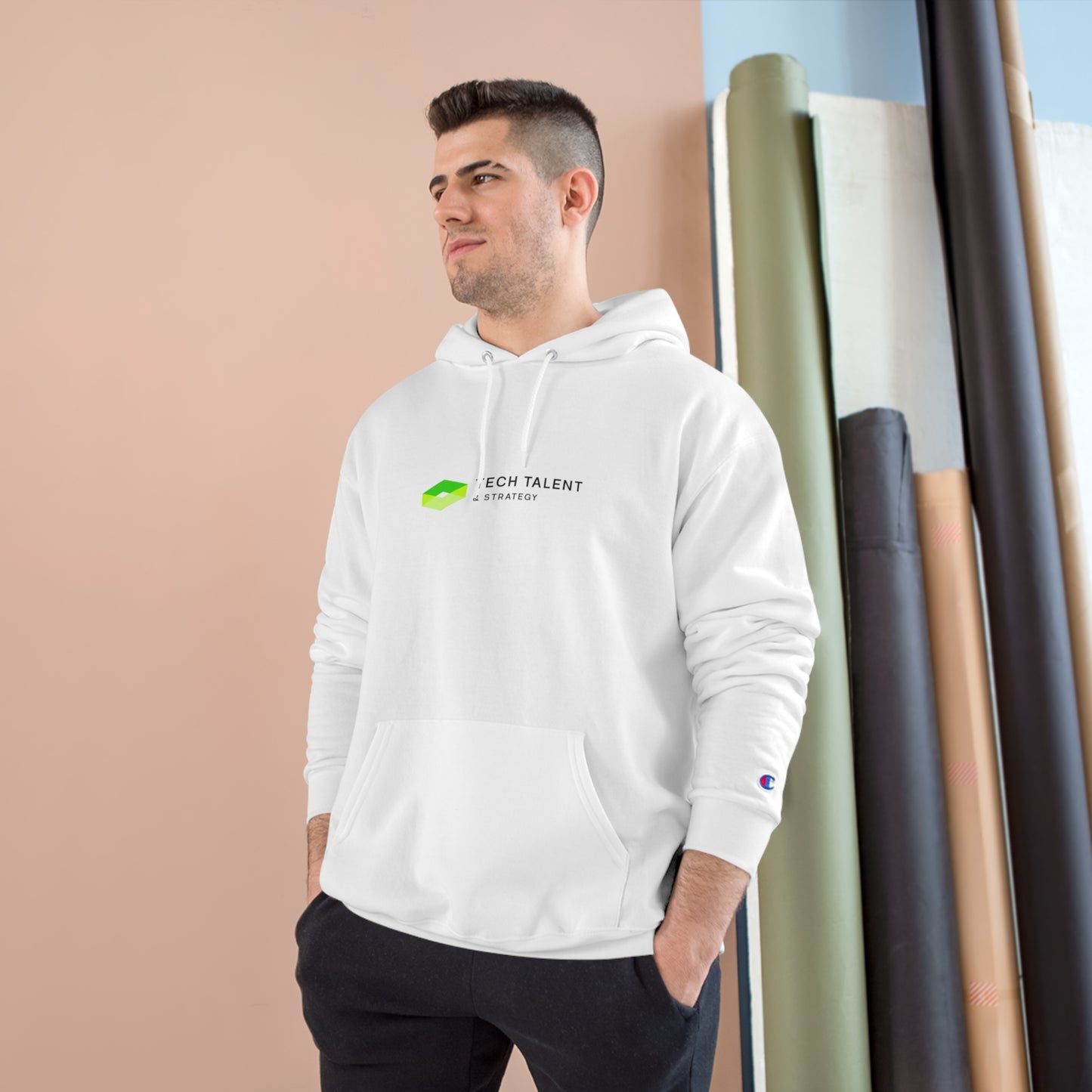 Green Logo Champion Hoodie