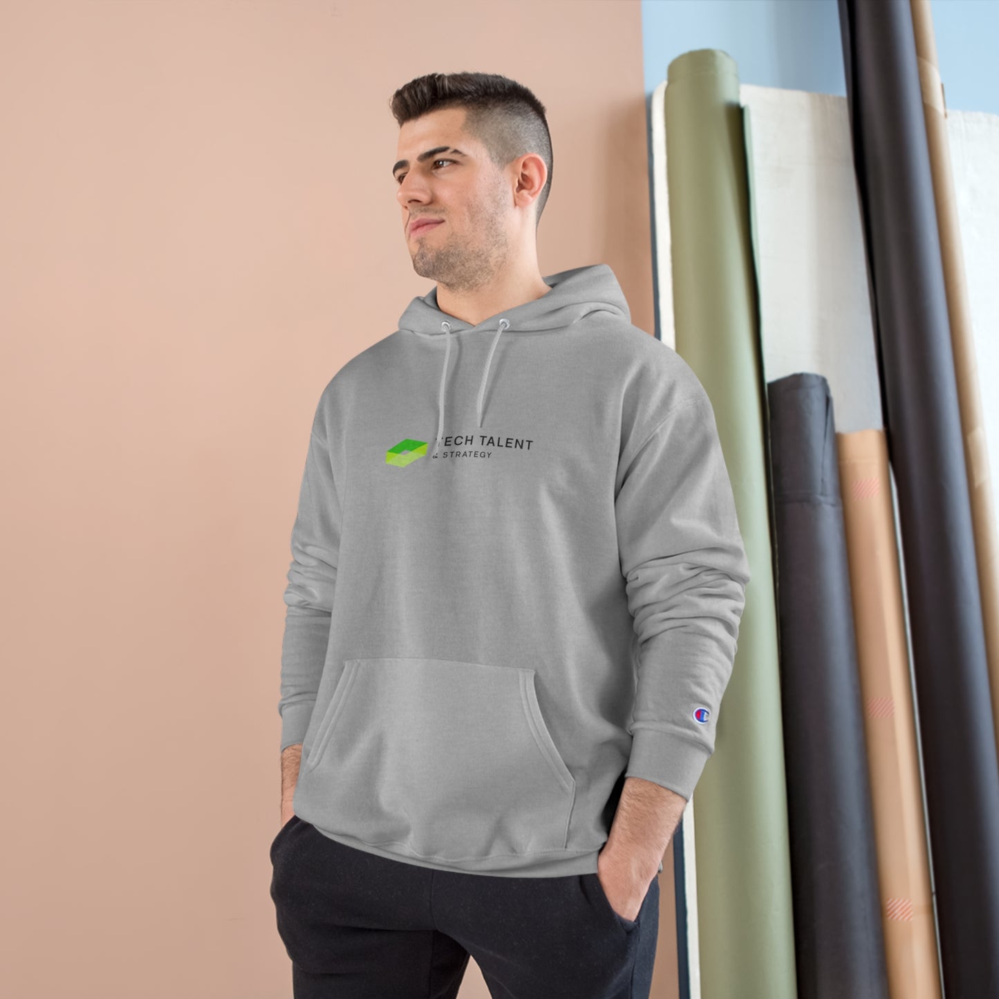 Green Logo Champion Hoodie
