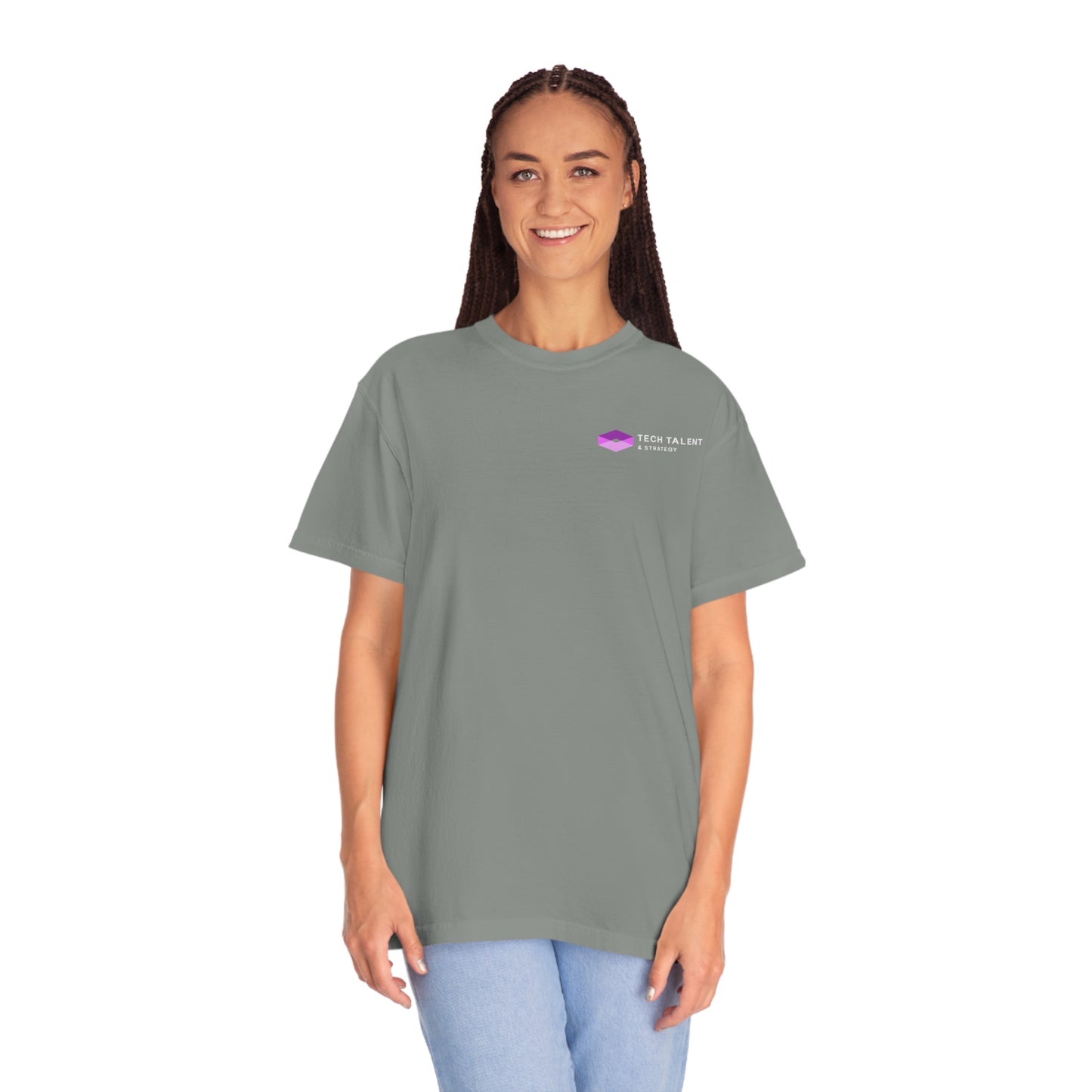 Unisex Purple Logo Garment-Dyed T-shirt