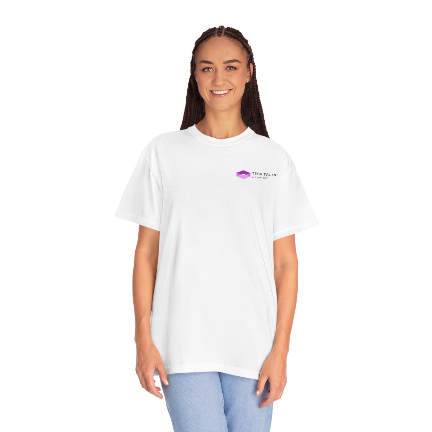 Unisex Purple Logo Garment-Dyed T-shirt